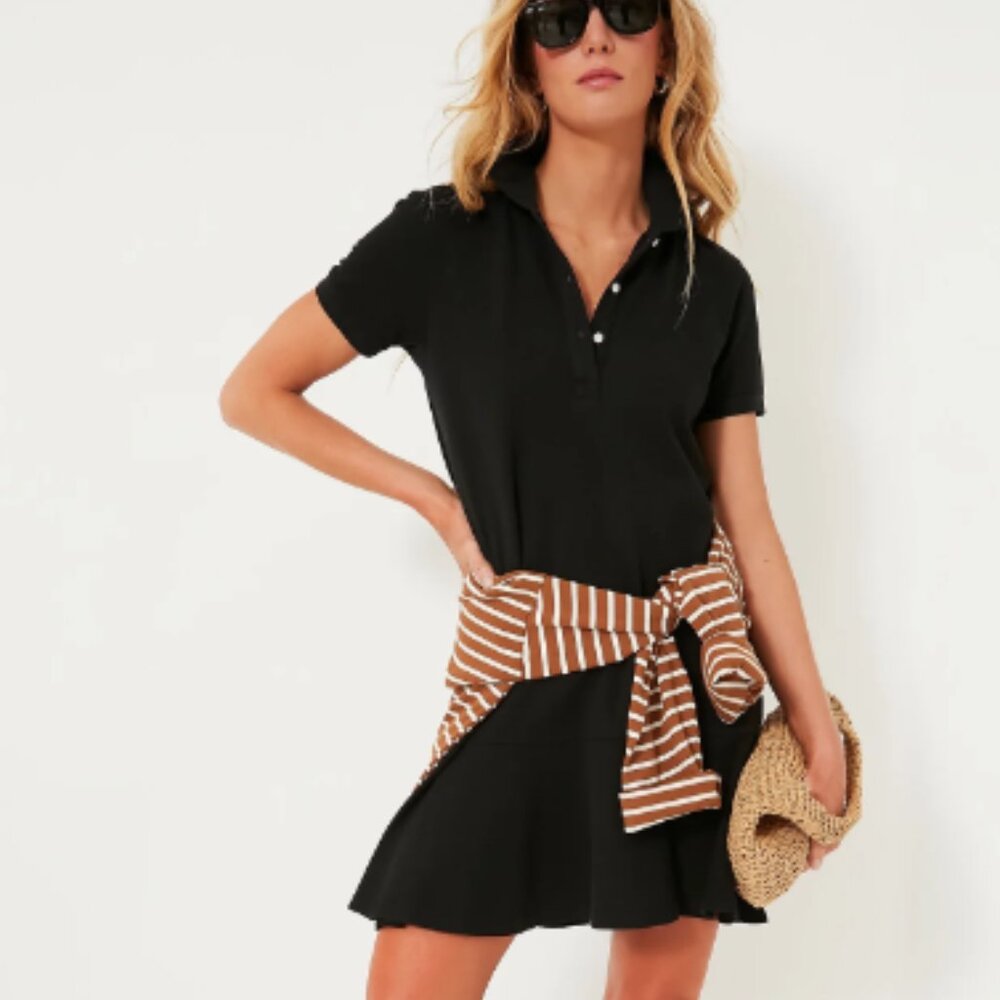 Tuckernuck -NWT - Black Pique May Polo Dress - XXL